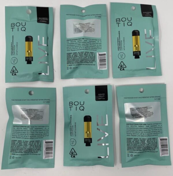 Boutiq Live Resin Cartridges